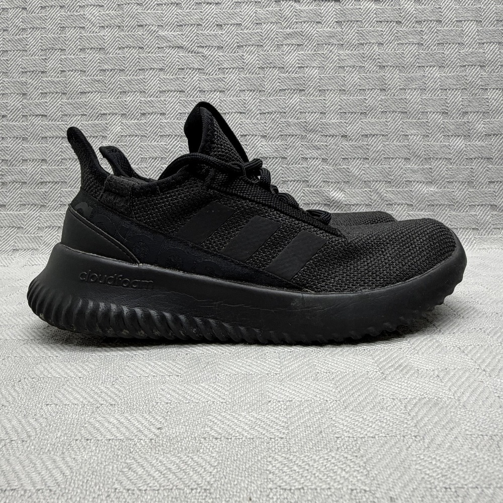 Adidas Q47217 Shoes Mens Size‎ 6 Black Low Top Cushioned Sneakers Cloudfoam